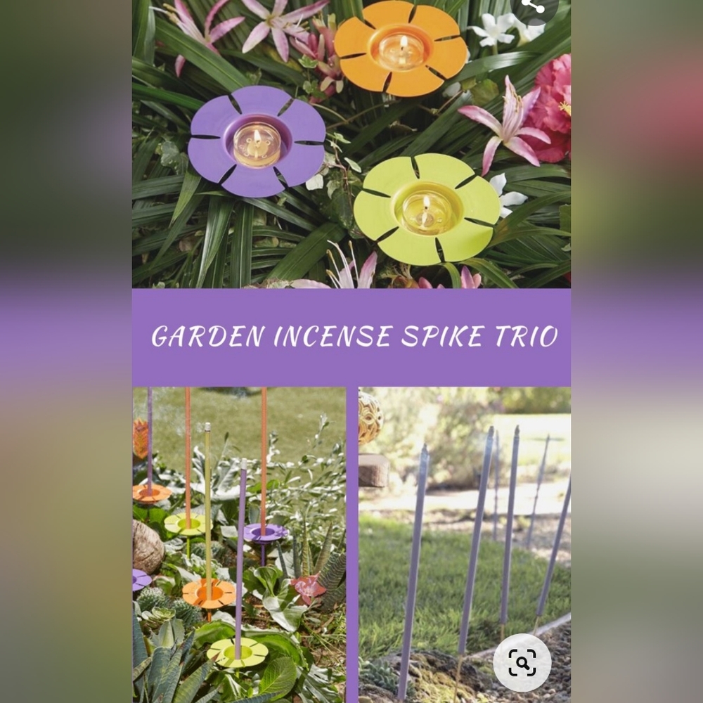 NEW 2 Partylite Garden Incense Spike Trio Sets plus 24 Incense Sticks